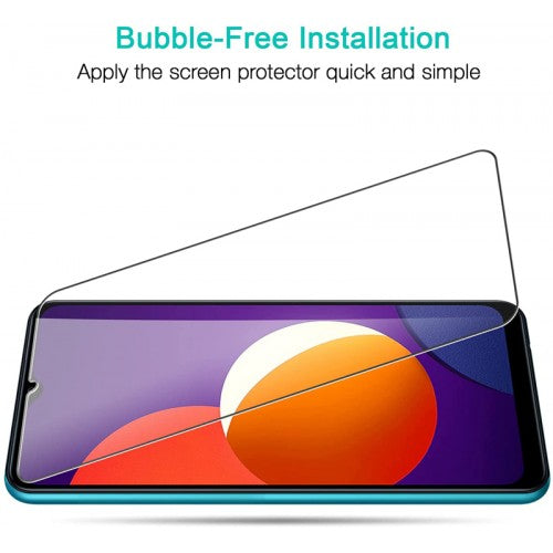 FMEX® Clear Tempered Glass Screen Protector for Samsung Galaxy A22 5G / A70 / A12 / A02S / A32 (5G) / Vivo Y21 / Y20 / Y22S / Oppo A16 / A18